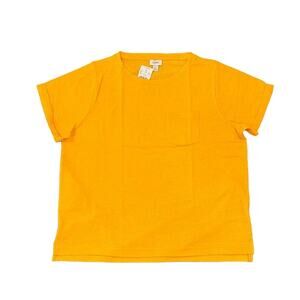 NWT J. Crew Sweet Marigold Slub Cotton-Blend Rolled Short-Sleeve Tee